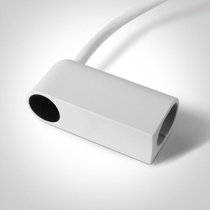 42004PA/W: White Plug & Play power supply cable + end cap ON/OFF / DALI..