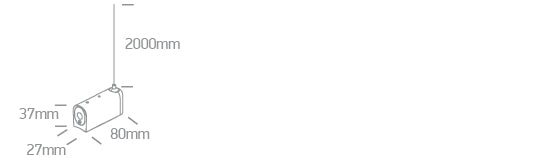 42004PB/W: 2m wire White Plug & Play Suspended/Surface end cap.  For surface installation you need to use together with 42004PM/42004PN/42004PP.