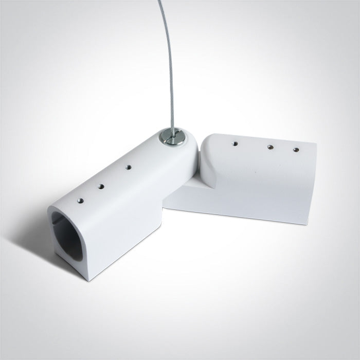 42004PG/W: 2m White Plug & Play suspended/surface adjustable corner.  For surface installation you need to use together with 42004PM/42004PN/42004PP.  .