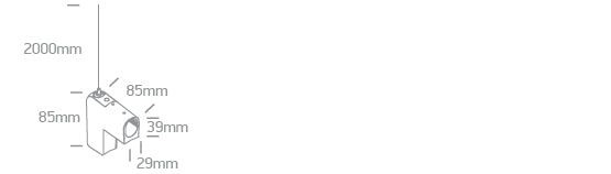 42004PH/B: 2m Black Plug & Play suspended/surface ceiling to wall corner.  For surface installation you need to use together with 42004PM/42004PN/42004PP.  .