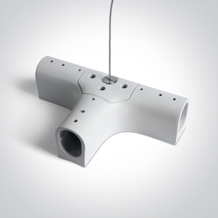 42004PJ/W: 2m White Plug & Play suspended/surface T-connector.  For surface installation you need to use together with 42004PM/42004PN/42004PP.  .