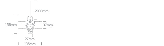 42004PL/B: 2m Black Plug & Play suspended/surface X-connector.  For surface installation you need to use together with 42004PM/42004PN/42004PP.  .