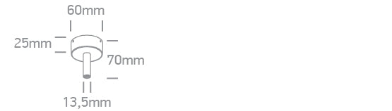 42004PM/W: 7cm White Plug & Play Surface Rod.    .