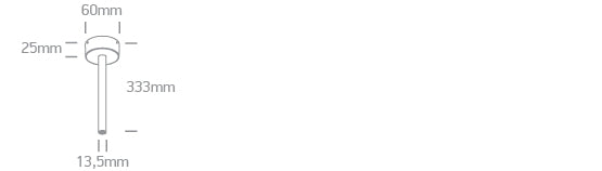 42004PN/B: 33cm Black Plug & Play Surface Rod.    .