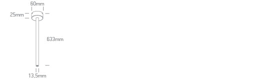 42004PP/B: 63cm Black Plug & Play Surface Rod.    .