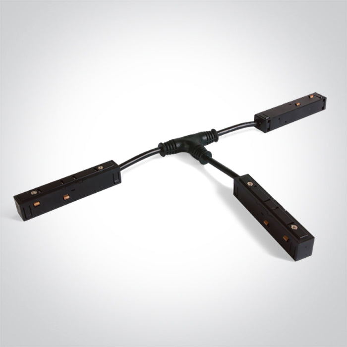 42012D/W: T-corner for 42001 / 42002 / 42003.  Complete with 3pcs mechanical connector & live T-connector. .