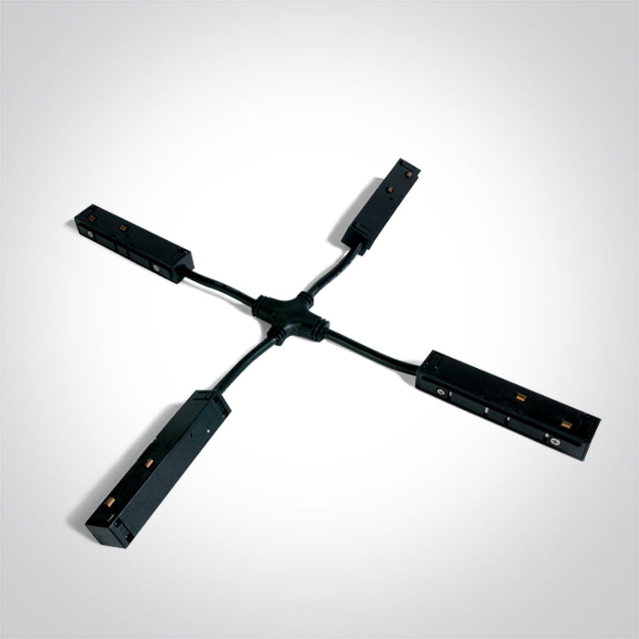 42012E/W: X-corner for 42001 / 42002 / 42003.  Complete with 4pcs mechanical connector & live X-connector..