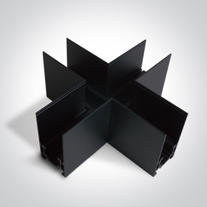 42012E/B: X-corner for 42001 / 42002 / 42003.  Complete with 4pcs mechanical connector & live X-connector. .