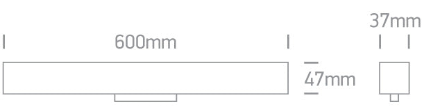 42100B/W/V: 25W CCT Variable LED Linear light for magnetic profile.  Suitable for MAXI magnetic profiles.  . .