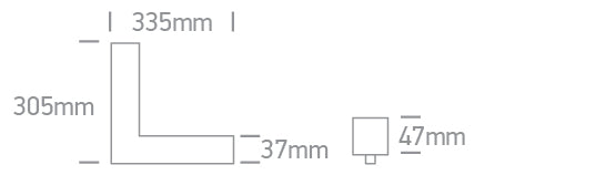 42100EL/B/V: 25W DALI DT8 CCT Tunable LED Linear magnetic corner profile light.  Suitable for MAXI magnetic profiles.  ..