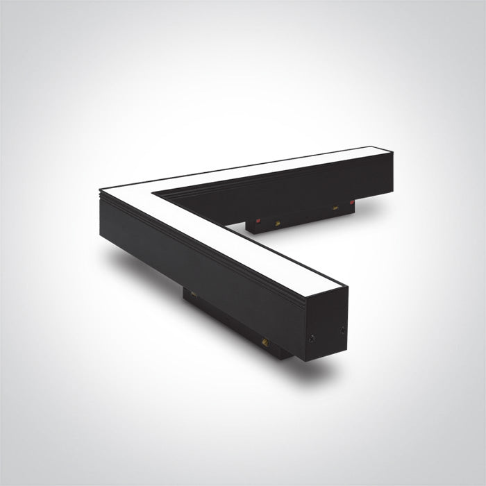 42100EL/B/V: 25W DALI DT8 CCT Tunable LED Linear magnetic corner profile light.  Suitable for MAXI magnetic profiles.  ..