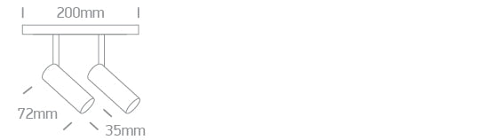 42108AL/B/V: 2x6W DALI DT8 CCT Tunable LED spot for magnetic profiles.  Suitable for MINI, MIDI, MAXI and P&P magnetic profiles.  . .