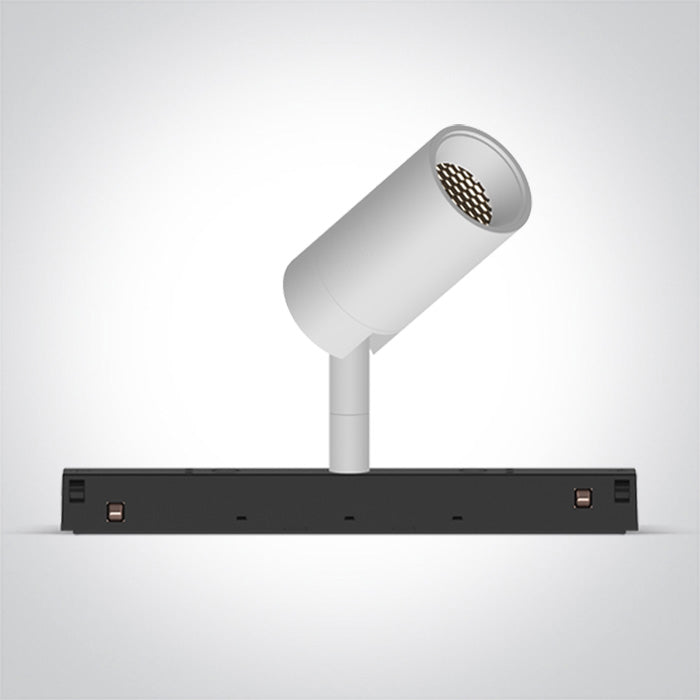 42110/W/V: 8W CCT Variable LED spot with honeycomb for magnetic profiles.  Suitable for MINI, MIDI, MAXI and P&P magnetic profiles.  . .