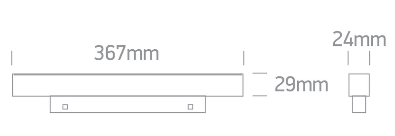 42112BA/W/V: 18W CCT Variable White LED Linear magnetic profile light.  Suitable for MINI and MIDI magnetic profiles.  ..