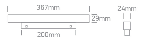 42112BAL/B/V: 18W DALI DT8 CCT Tunable LED Linear light for magnetic profile.  Suitable for MINI and MIDI magnetic profiles.  ..
