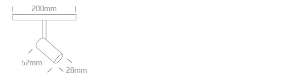 42122A/B/V: 5W CCT Variable LED spot for magnetic profiles.  Suitable for MINI and P&P magnetic profiles.  ..