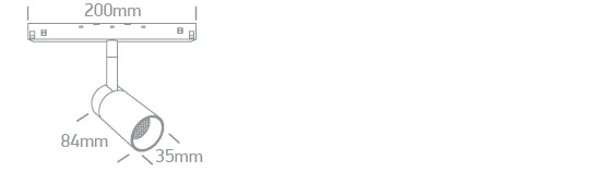 42138L/W/V: 7W DALI DT8 CCT Tunable LED spot with honeycomb for magnetic profiles.  Suitable for MINI, MIDI, MAXI and P&P magnetic profiles.  . .