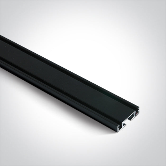 43001F/B: 1 meter Black Flat Magnetic profile 48V.  Complete with end caps..