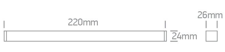 43100FA/B/V: 10W Black CCT Variable LED Linear light.  Suitable for FLAT magnetic track.  ..