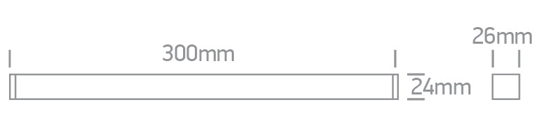 43100FB/B/V: 10W Black CCT Variable LED Linear light.  Suitable for FLAT magnetic track.  ..