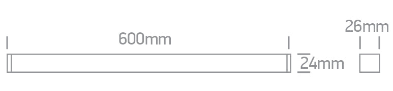 43100FC/B/V: 20W Black CCT Variable LED Linear light.  Suitable for FLAT magnetic track.  ..