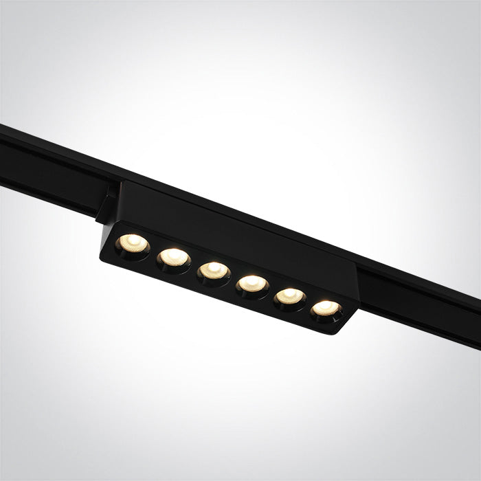 43102FA/B/V: 6W Black CCT Variable LED Linear spots.  Suitable for FLAT magnetic track.  ..