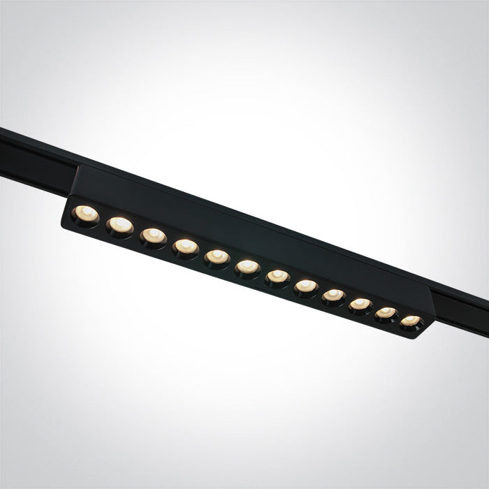 43102FB/B/V: 12W Black CCT Variable LED Linear spots.  Suitable for FLAT magnetic track.  ..