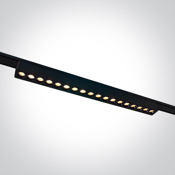 43102FC/B/V: 18W Black CCT Variable LED Linear spots.  Suitable for FLAT magnetic track.  ..