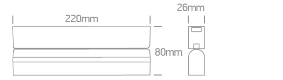 43108FB/B/V: 10W Black CCT Variable LED Adjustable Linear light.  Suitable for FLAT magnetic track.  ..
