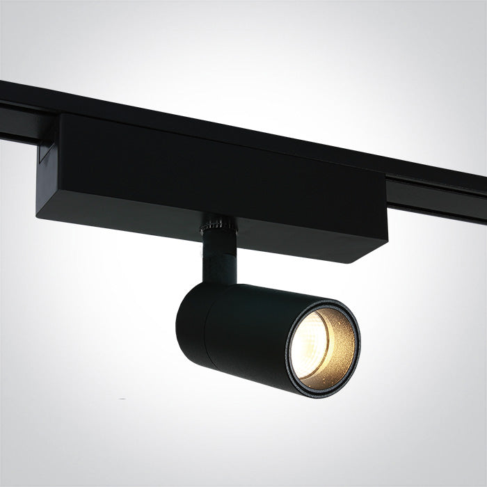 43116F/B/V: 5W Black CCT Variable LED Adjustable spot.  Suitable for FLAT magnetic track.  ..