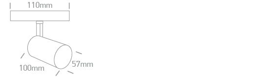 43120F/B/V: 10W Black CCT Variable LED Adjustable spot.  Suitable for FLAT magnetic track.  ..