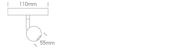 43122F/B/V: 7W Black CCT Variable LED Adjustable spot.  Suitable for FLAT magnetic track.  ..