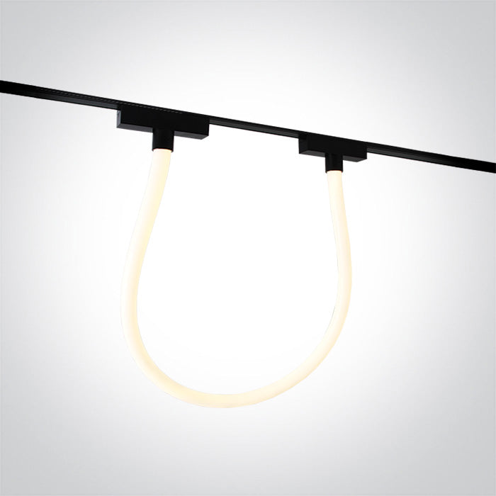 43128FA/B/W: 16W Black Warm White LED flexible fitting.  Suitable for FLAT magnetic track.  ..