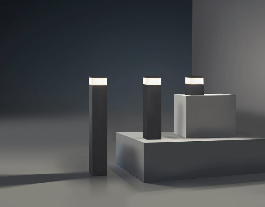 BOLLARD IP65 CUBIK LED 1000MM LED 17.5 SW 2700-3200-4000K ON-OFF URBAN GREY 1291