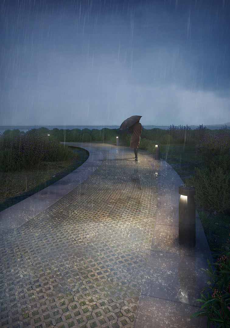 BOLLARD IP66 REK 533MM 180Âº EMISSION LED 13.7W LED WARM-WHITE 3000K CASAMBI URB