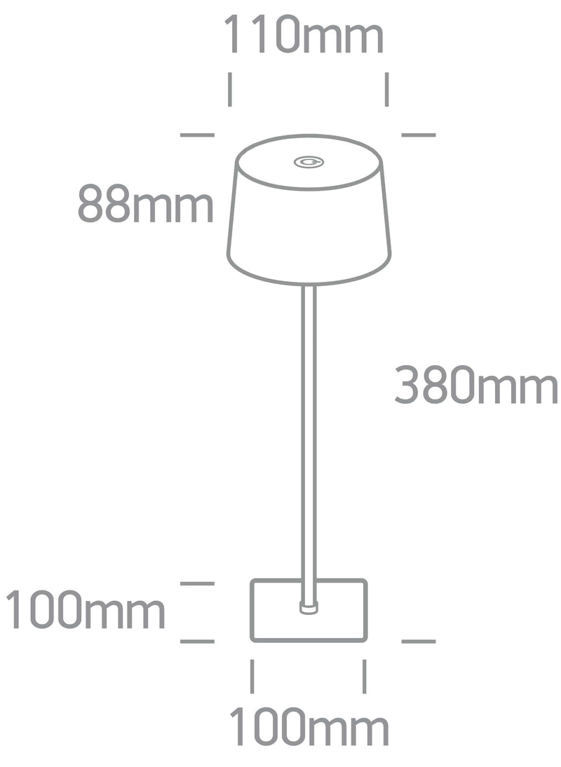 White Rechargeable table lamp suitable 61082/W/RGBW