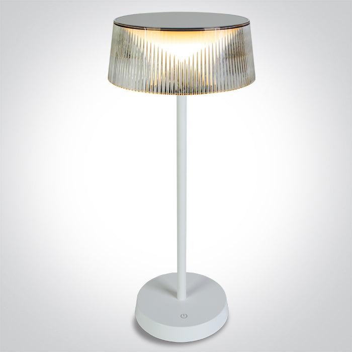 61106/W/W WHITE TABLE LAMP 2w WW IP44 USB RECHARGEABLE DIMMABLE