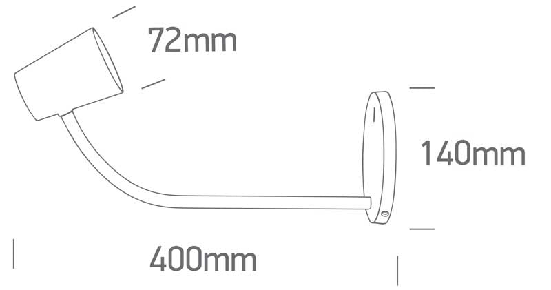 61110A/W WHITE TABLE LAMP GU10 10W EU PLUG