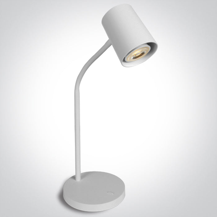 WHITE TABLE LAMP GU10 10W EU PLUG One Light 61110A/W