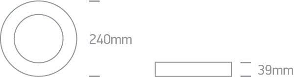 62115F/B/V: 15W CCT Variable LED slim Ceiling light, IP40. Supplied with non-dimmable LED driver. ..