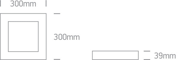 62130AF/W/V: 30W CCT Variable LED slim Ceiling light, IP40. Supplied with non-dimmable LED driver. ..