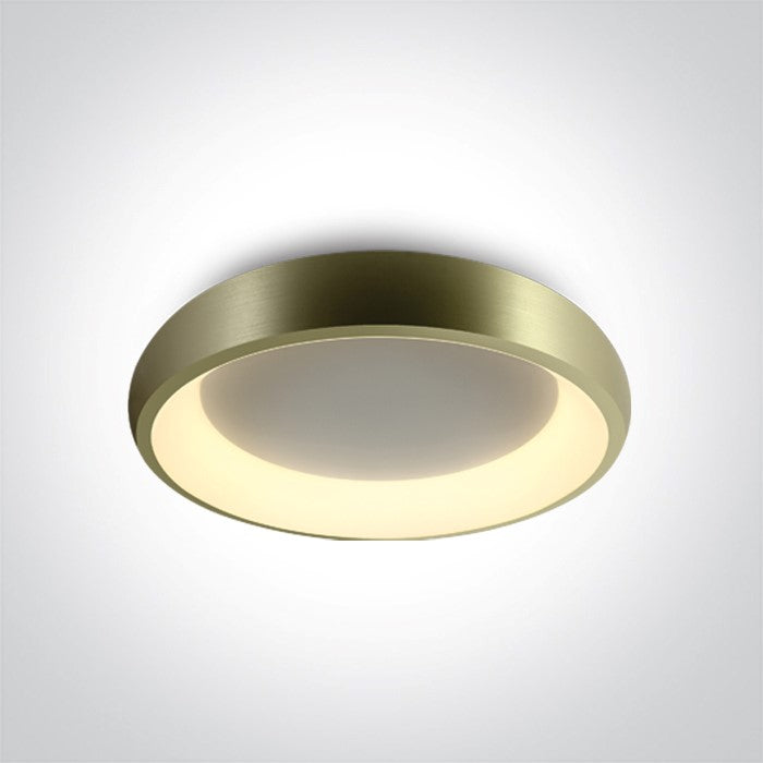 BRUSHED BRASS Ceiling LED 30W CCTV IP20 230V DIMMABLE One Light 62134N/BBS/V