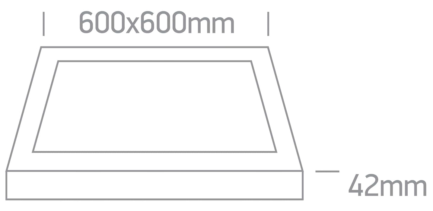 Black 60x60cm adjustable CCT surface mounted 62140BAU/B/V