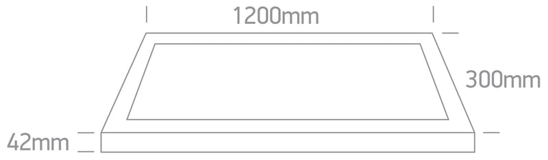 Black 30x120cm adjustable CCT surface mounted  62140BRU/B/V