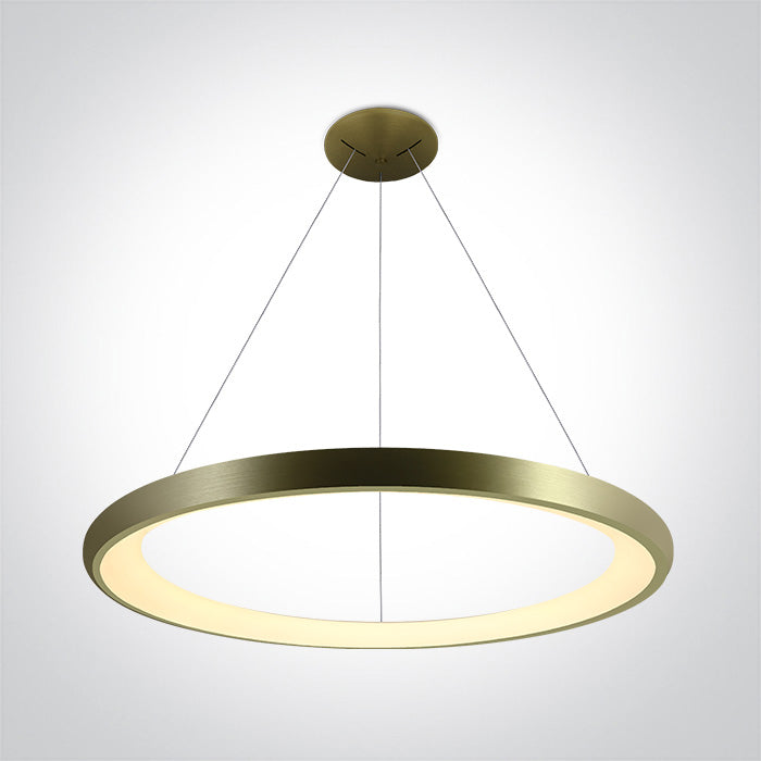 62144NB/BBS/V: 50W CCT Variable LED Pendant, IP20, suitable for residential and commercial applications.  Complete with TRIAC dimmable driver.  ... Available in Brushed Brass