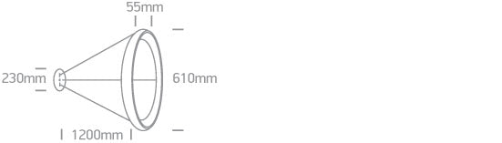 62144NB/B/V: 50W CCT Variable LED Pendant, IP20, suitable for residential and commercial applications.  Complete with TRIAC dimmable driver.  ..