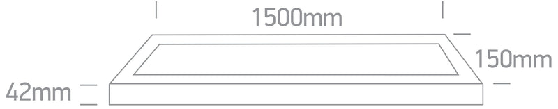 White 15x150cm adjustable CCT surface mounted  62150BFU/W/V