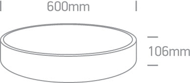 62150D/W/V: 50W CCT Variable White LED Ceiling light, IP20.  Supplied with non-dimmable LED driver.  ..
