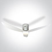 Ceiling mounted fan complete with white ABS blades. One Light. 6302C/W/V