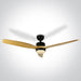 Rod mounted ceiling fan complete with light wood blades. One Light. 6308L/B/V